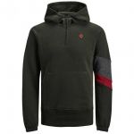 Jack & Jones Kapuzenpullover Jcoselect Sweat Hood Half Zip Herren Gr�n