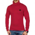 Jack & Jones Sweatshirt Jcogola Hochkragen Pullover High Neck Sweat Rot