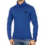 Jack & Jones Sweatshirt Jcogola Hochkragen Pullover High Neck Sweat Hellblau