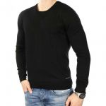 Calvin Klein Herren Strickpullover Pullover Schwarz O-Neck