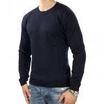 Calvin Klein Herren Strickpullover Pullover Blau O-Neck