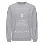 Jack & Jones Herren Pullover Jcopress Sweatshirt Pulli Longsleeve Langarmshirt Grau