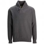 Selected Homme Strickpullover Shbowan Shawl Herren Pullover Grau