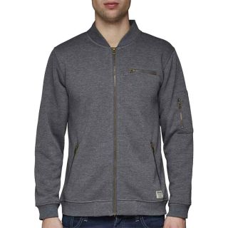Jack & Jones Herren Sweatjacke Takeabove Zip Sweat Baseballkragen Grau Melange Grey Melange