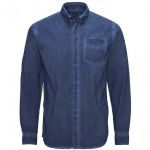 Jack & Jones Herren Hemd Jorcrushed Shirt Ls Freizeithemd Acid Wash Dunkelblau
