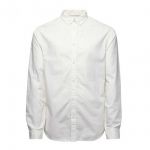 JACK & JONES Herren Hemd Clark Shirt One Pocket Langarm Einfarbig Button-Down Cremewei�