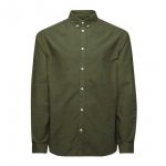 JACK & JONES Herren Hemd Clark Shirt One Pocket Langarm Einfarbig Button-Down Forest Night