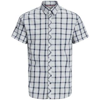 Jack & Jones Hemd Jcobrand Kurzarm Sommerhemd Herren Hellgrau