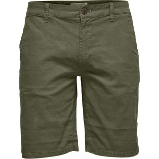 Only & Sons Herren Chino Shorts Onsholm kurze Hose Herrenhose Sommer-Shorts Oliv