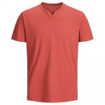 JACK & JONES Herren T-Shirt Jornotch Sommer Baumwolle Print Rundhals Regular Fit Rot