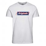 JACK & JONES Herren T-Shirt Jorboxo Sommer Baumwolle Print Rundhals Regular Fit Wei�