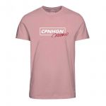 JACK & JONES Herren T-Shirt Jorboxo Sommer Baumwolle Print Rundhals Regular Fit Rosa