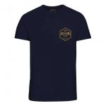JACK & JONES Herren T-Shirt Jorcall 2 Sommer Baumwolle Print Rundhals Slim Fit Blau