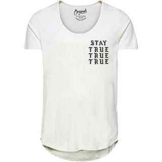 JACK & JONES Herren T-Shirt Jorlooser Sommer Baumwolle Rundhals Regular Fit Wei�