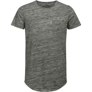 JACK & JONES Herren T-Shirt Jorrocket Tee Melange Basic Streetwear Tall & Slim Grau