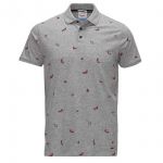 Jack & Jones Herren Poloshirt Jorrarty Polohemd Print Slim Fit Polo Grau