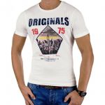 JACK & JONES Herren T-Shirt Jorspice Sommer Baumwolle Print Rundhals Slim Fit Wei�