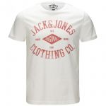 JACK & JONES Herren T-Shirt Jordiamond Sommer Baumwolle Rundhals Regular Fit Wei�