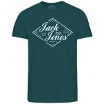 JACK & JONES Herren T-Shirt Jornew Diamond Sommer Baumwolle Rundhals Slim Fit Gr�n