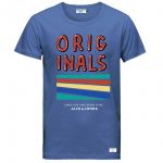 JACK & JONES Herren T-Shirt Jornew Captain Sommer Baumwolle Rundhals Slim Fit Blau