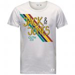 JACK & JONES Herren T-Shirt Jornew Captain Sommer Baumwolle Rundhals Slim Fit Wei�