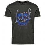 JACK & JONES Herren T-Shirt Jorcall Sommer Baumwolle Print Rundhals Slim Fit Pirate Black (helles Schwarz)
