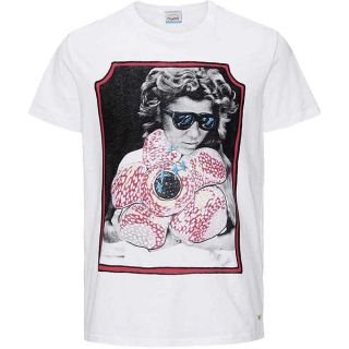 JACK & JONES Herren T-Shirt Jorerotic Sommer Baumwolle Print Rundhals Slim Fit Wei�