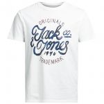 JACK & JONES Herren T-Shirt Jorpaintlogo Sommer Baumwolle Rundhals Regular Fit Wei�