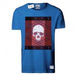 JACK & JONES Herren T-Shirt Jortop Sommer Baumwolle Print Rundhals Regular Fit Blau