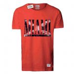 JACK & JONES Herren T-Shirt Jortop Sommer Baumwolle Print Rundhals Regular Fit Rot