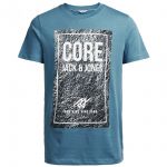 JACK & JONES Herren T-Shirt Jconero-Otto Sommer Baumwolle Rundhals Slim Fit Hellblau Core