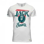 JACK & JONES Herren T-Shirt Jorpop 2 Sommer Baumwolle Print Rundhals Slim Fit Cremewei�
