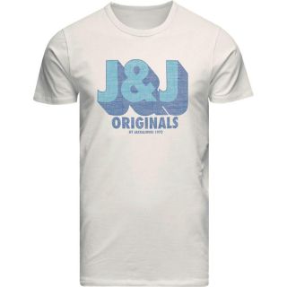 JACK & JONES Herren T-Shirt Jorbuy Always 9 Sommer Baumwolle Rundhals Slim Fit Cremewei�