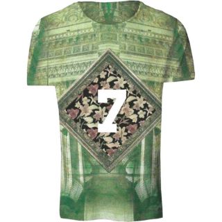 JACK & JONES Herren T-Shirt Joraccent All-Over-Print Sommer Baumwolle Slim Fit Gr�n