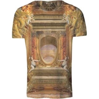 JACK & JONES Herren T-Shirt Joraccent All-Over-Print Sommer Baumwolle Slim Fit Orange