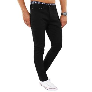 Jack & Jones Herren Jeans Jjitim 078 Jjitim 068 Jjitim 006 Slim (Fit) Straight Black Denim 068