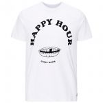 JACK & JONES Herren T-Shirt Jorpush Sommer Baumwolle Print Rundhals Slim Fit Wei�
