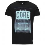 JACK & JONES Herren T-Shirt Jcotrain Sommer Baumwolle Print Rundhals Regular Fit Schwarz