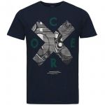 JACK & JONES Herren T-Shirt Jcokazan Sommer Baumwolle Print Rundhals Tall & Slim Dunkelblau