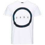 JACK & JONES Herren T-Shirt Jcokazan Sommer Baumwolle Print Rundhals Tall & Slim Wei� Print O