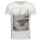 JACK & JONES Herren T-Shirt Jorbrake Streifen Print Sommer Rundhals Regular Fit Cloud Dancer-Rot
