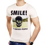 JACK & JONES Herren T-Shirt Jorsmoke Sommer Baumwolle Rundhals Print Regular Fit Cremewei�