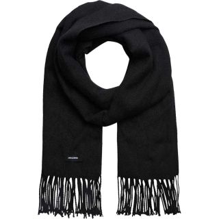 Jack & Jones Schal Jacsolid Woven Scarf Webschal Herren Damen Unisex Winterschal Schwarz