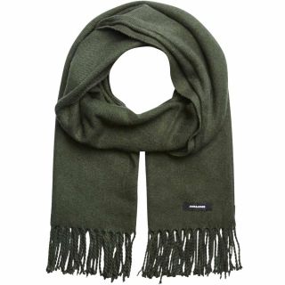 Jack & Jones Schal Jacsolid Woven Scarf Webschal Herren Damen Unisex Winterschal Oliv