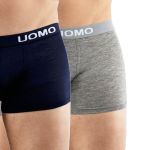 Uomo Herren Boxershort Hombre Multipack Mehrfarbig Grau Blau Schwarz Unterhose 2er Pack 1