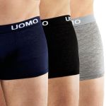 Uomo Herren Boxershort Hombre Multipack Mehrfarbig Grau Blau Schwarz Unterhose 3er Pack 2