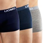 Uomo Herren Boxershort Hombre Multipack Mehrfarbig Grau Blau Schwarz Unterhose 3er Pack 3