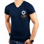 JACK & JONES Herren T-Shirt Jcocapsver Sommer V-Ausschnitt Baumwolle Slim Fit Navyblau