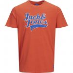 JACK & JONES Herren T-Shirt Joraydon Print Sommer Rundhals Kurzarm Regular Fit Rot