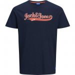 JACK & JONES Herren T-Shirt Joraydon Print Sommer Rundhals Kurzarm Regular Fit Dunkelblau